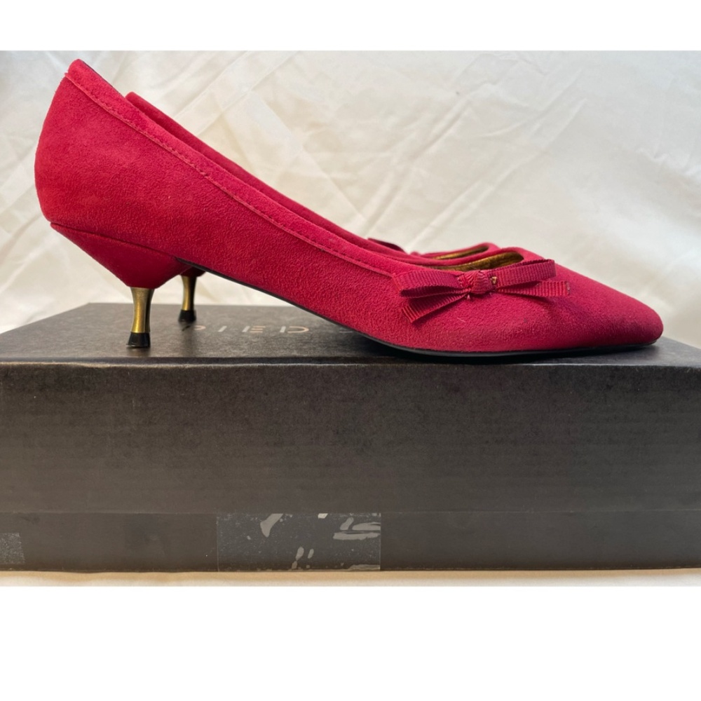 NIB, Pied Juste “Fumin”, wine red kitten heels 38, fit more like 37